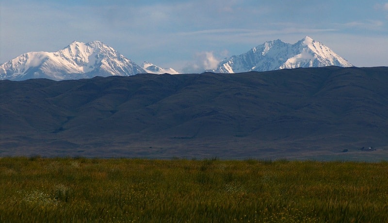 Tops in mountains Talassky of Ala-Tau. 