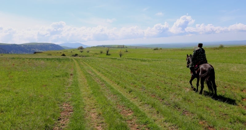 Natural sights of the gorge Kokbulak.