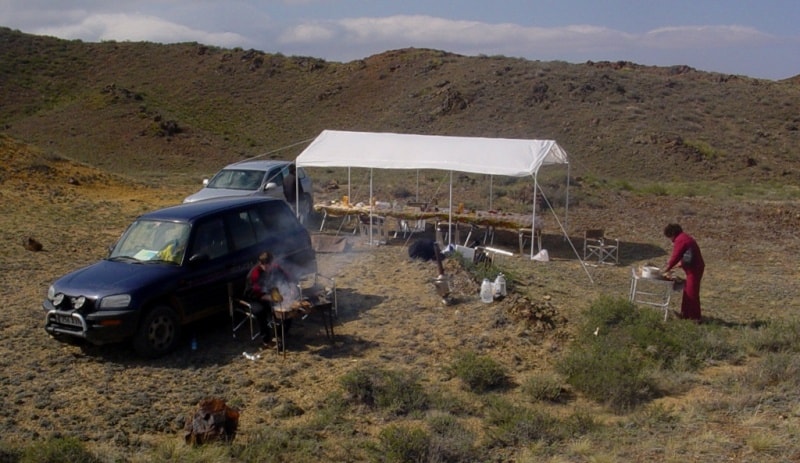 Preparation on Charyn canyon.