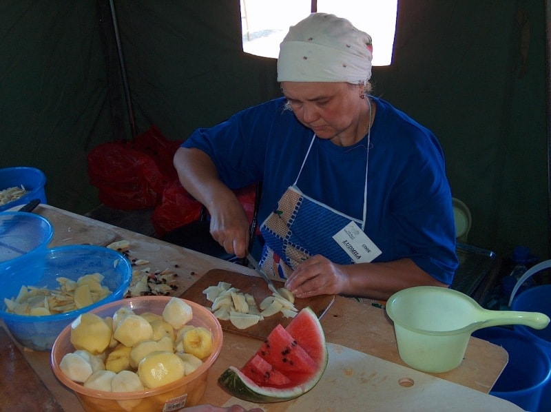 Preparation on lunch.