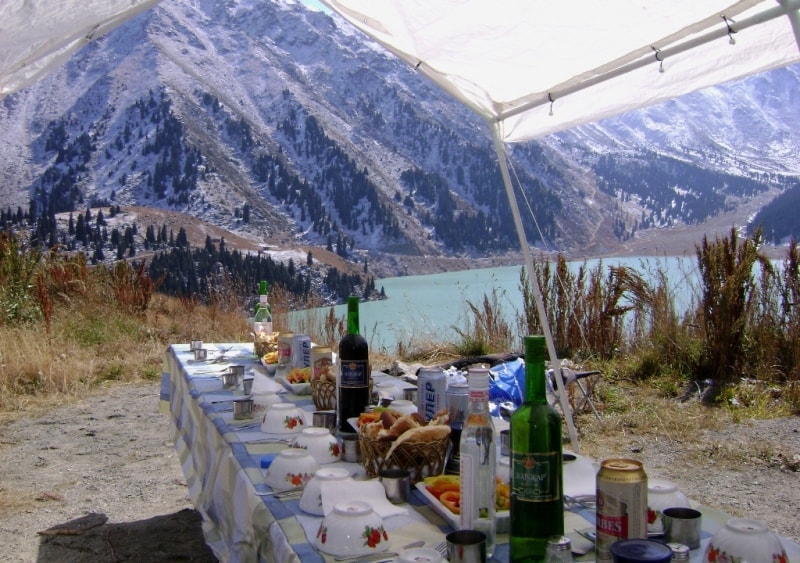 Picnic on Big Almaty lake.