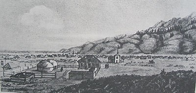Площадь в укреплении Верный. 1857 год.