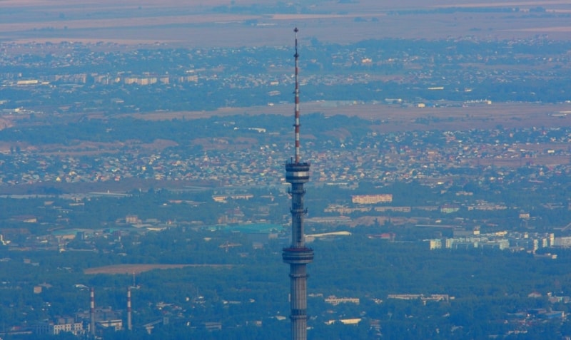 Телевизионная башня Кок-Тобе. Вид из урочища Кок-Жайляу.