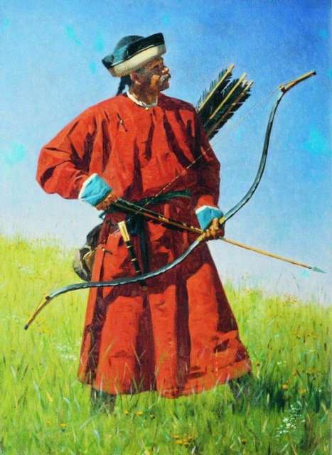 «Бухарский солдат (сарбаз)». 1873 год. Картина В.В. Верещагина.
