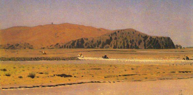 «Всадники, переплывающие реку». Картина В.В. Верещагина.