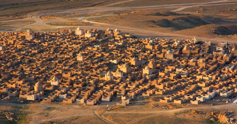 The Necropolis in steppes Mangistau.