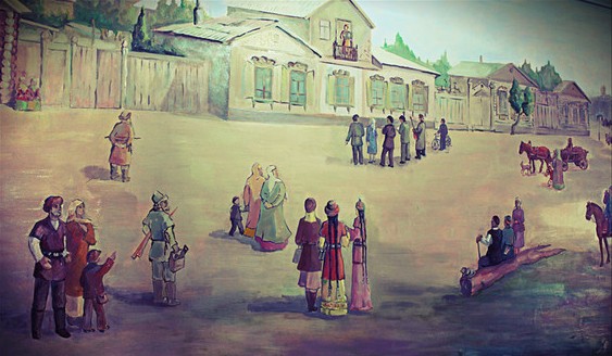 Картина художника "Дом-музей певицы Майры Шамсутдиновой "