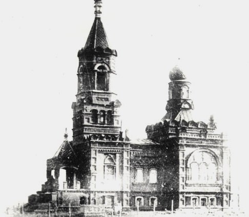 Церковь Воскресенская кладбищенская. Фотография Д.П. Багаева, 1928 год.
