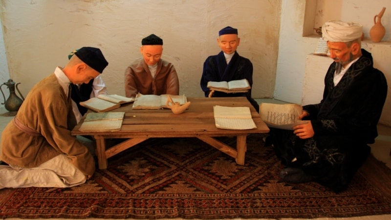 Exhibits in the historical and cultural and ethnographic center in Turkestan.