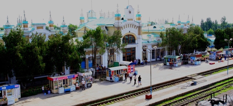 Железнодорожный вокзал Туркестана.