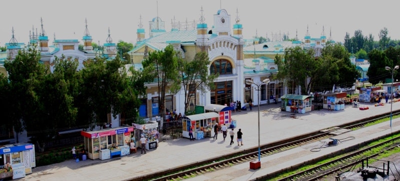 Railway station of Turkestan.