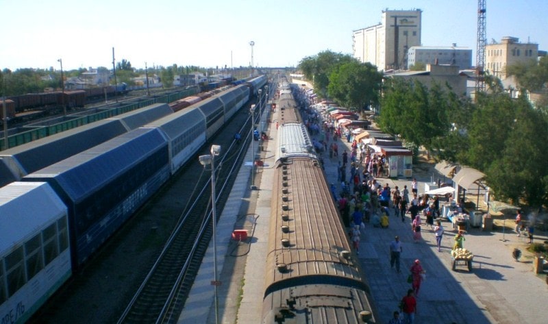 Железнодорожный вокзал Туркестана.