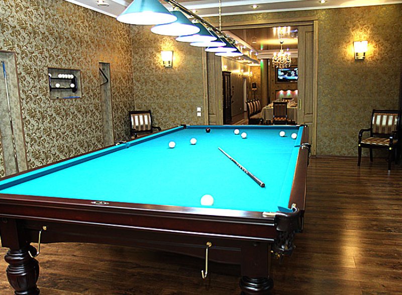 Billiard room.