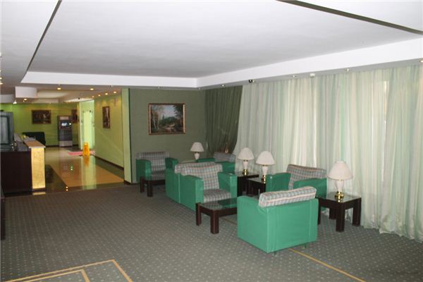 Hall in the hotel.