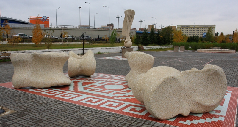 Monuments for asyks in Astana.