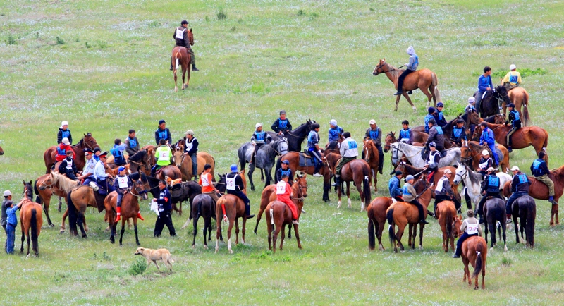 Horse and sports competition of Kazakhs.