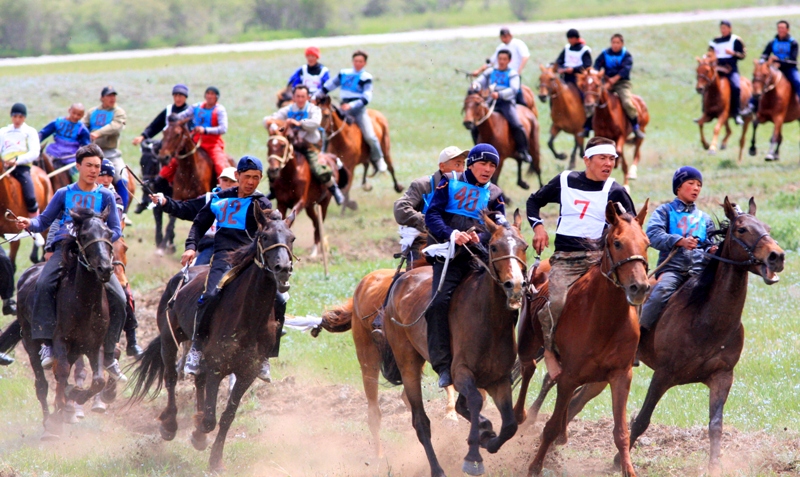 Horse and sports competition of Kazakhs.