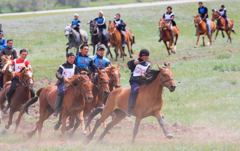 Horse and sports competition of Kazakhs.