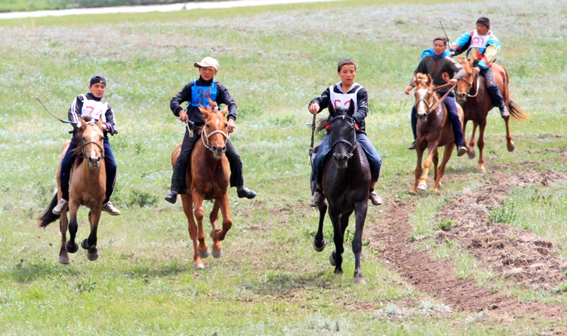 Horse and sports competition of Kazakhs.