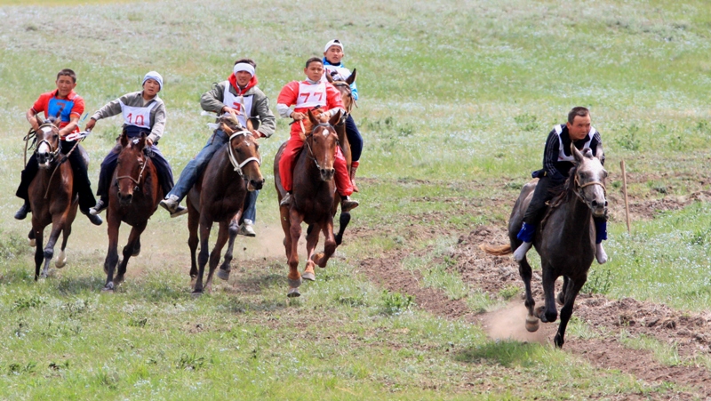 Horse and sports competition of Kazakhs.