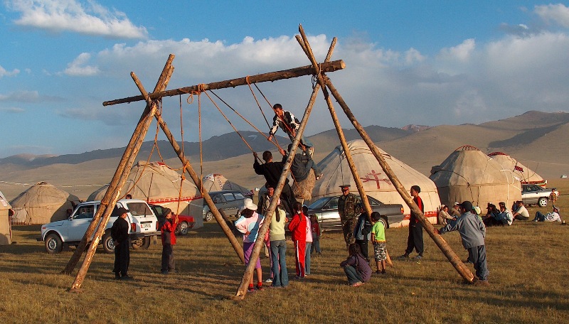 Traditional games of Kazakhs.