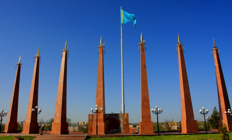 The area of Independence in Shymkent.