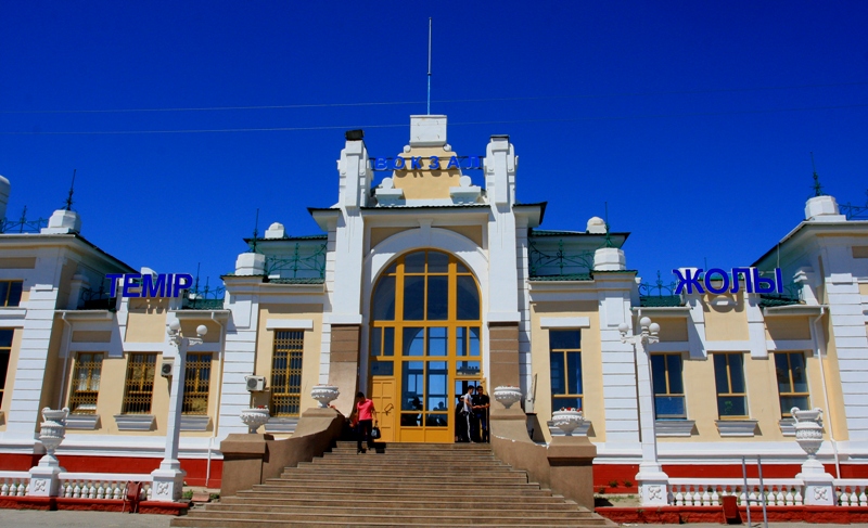 Train station in Kyzylorda town.