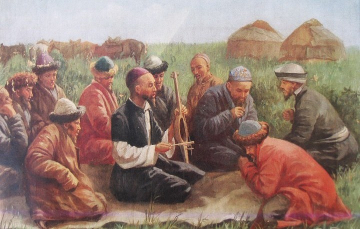 Culture of Kazakh people in pictures of Kazakhstan artist Nikolay Khludov.
