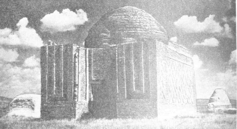 Мавзолей Алаша хан после частичного ремонта.