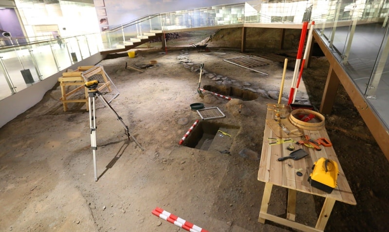 Ritual construction Berel barrow. In museum history in Astana.