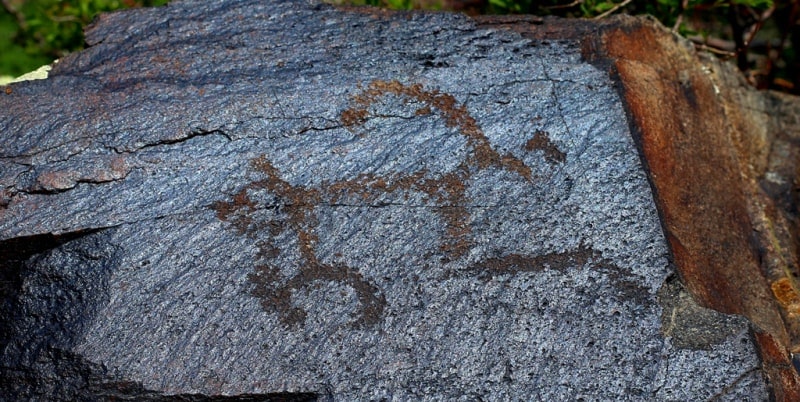 The rock art site of Akterek.