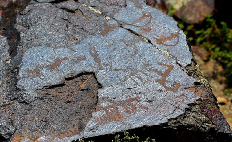 The rock art site of Akterek.