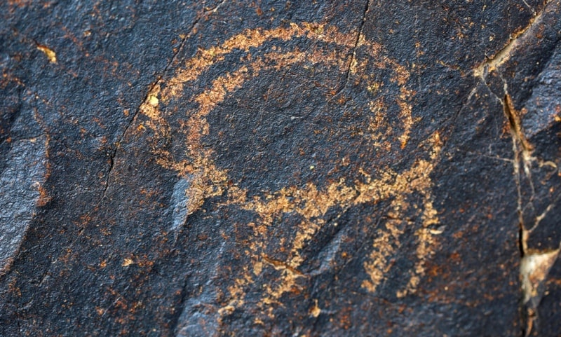 The rock art site of Akterek.