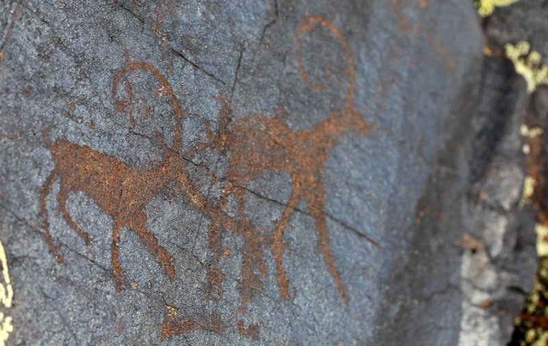 The rock art site of Akterek.