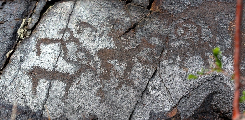 The rock art site of Akterek.