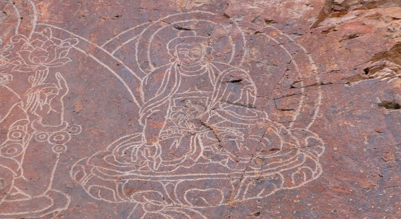  Tamgaly-tas Buddha images.