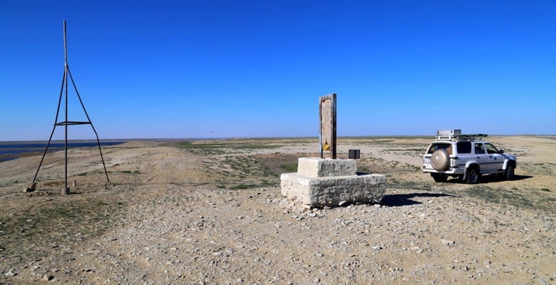 Безымянный памятник на месте укрепления Раим. Май, 2018 года.
