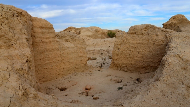 The ruins of the ancient settlements of Dzhety Asar culture. Kyzylorda Region.