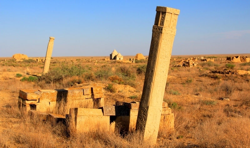 The necropolis Ushkan ata of the Atyrau region.