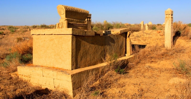 The necropolis Ushkan ata of the Atyrau region.