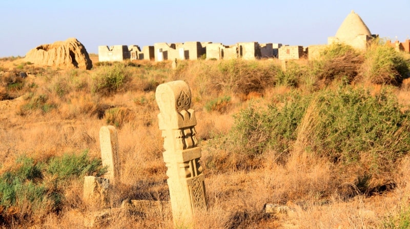 The necropolis Ushkan ata of the Atyrau region.