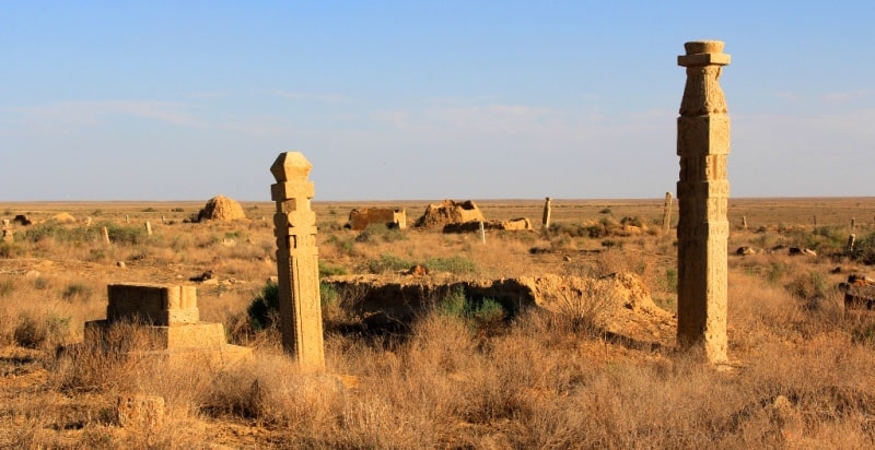 The necropolis Ushkan ata of the Atyrau region. 