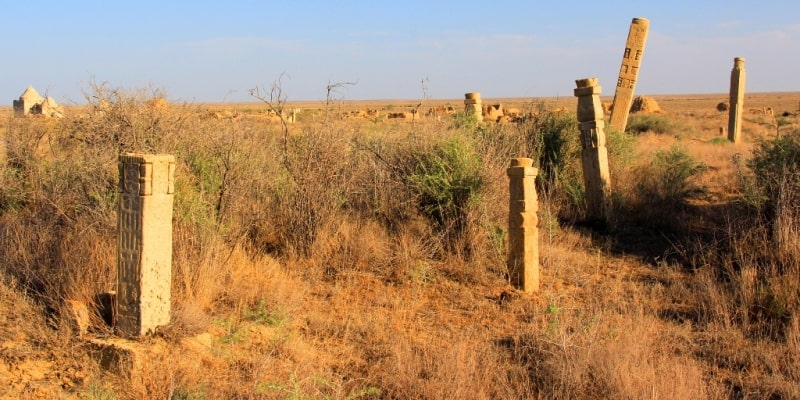 The necropolis Ushkan ata of the Atyrau region.