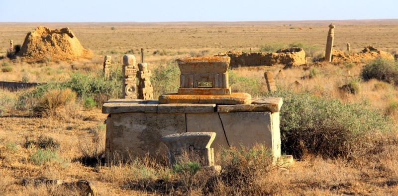 The necropolis Ushkan ata of the Atyrau region.