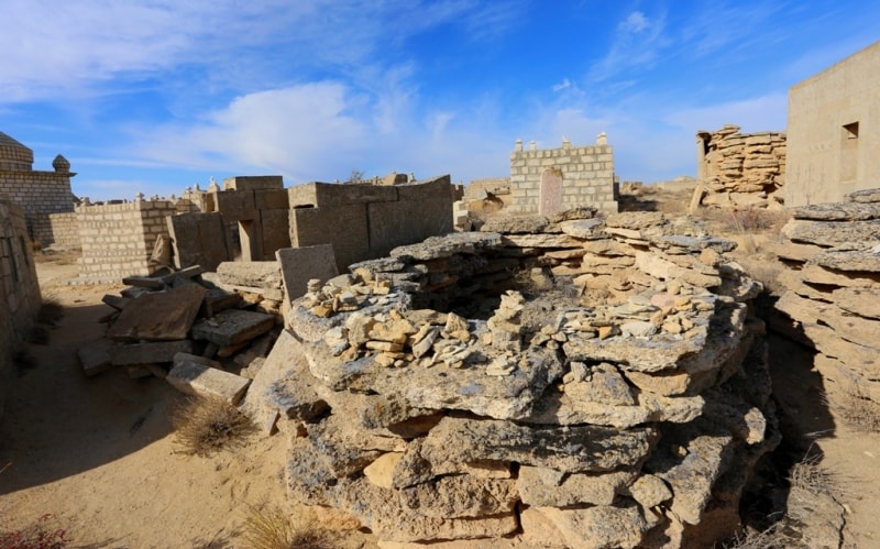 Necropolis Old Beineu on Mangistau of province.