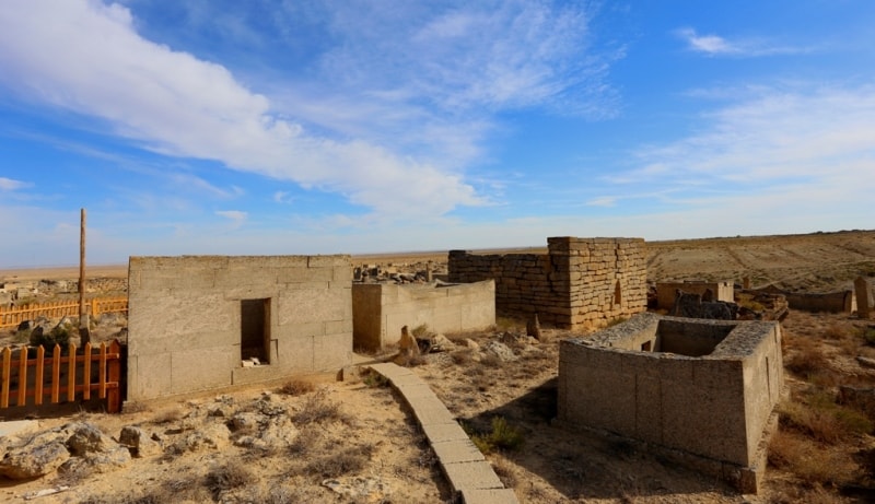 Necropolis Old Beineu on Mangistau of province.