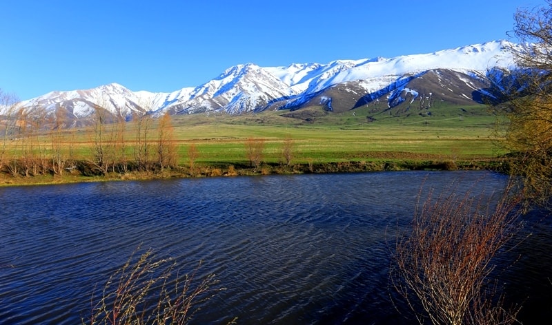 Small lake in vicinities of national natural park Aksu-Zhabagly.