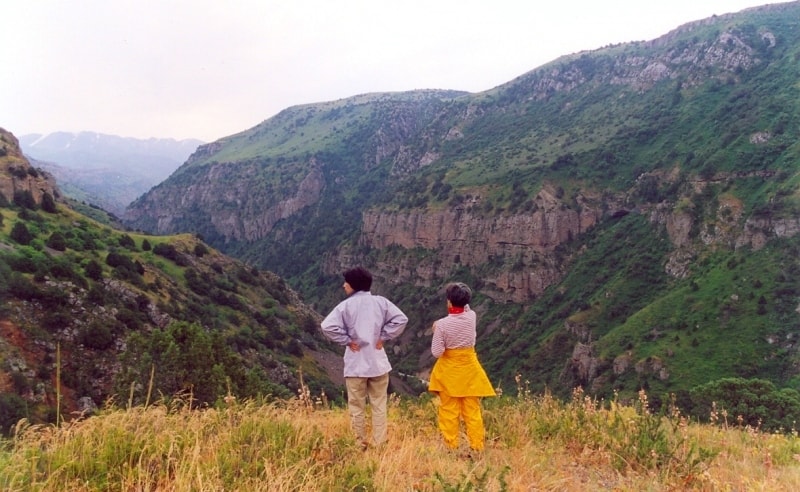 In canyon Aksu. Vicinities of national natural park Aksu-Zhabagly.