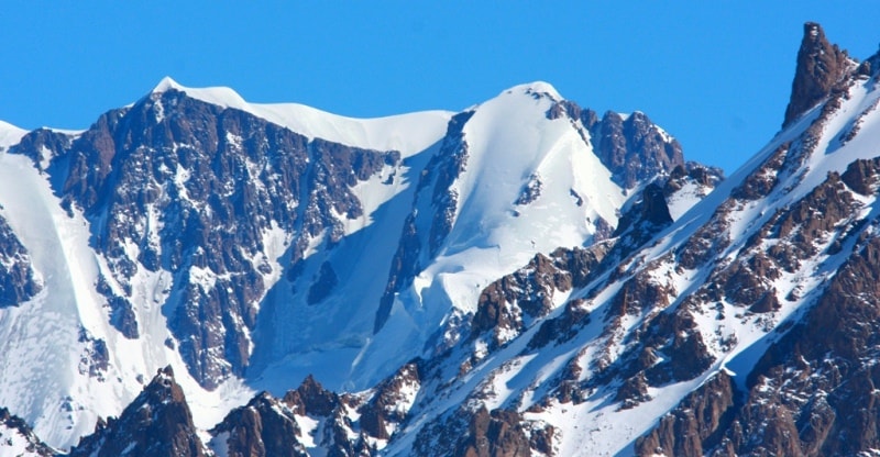 Peak Talgar of 4979 meters above sea level. The highest top Northern Tien-Shan.