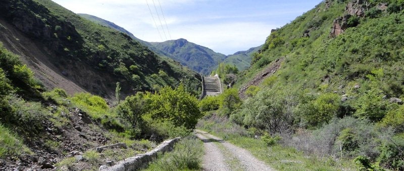  Infrastructure for prevention of mudflows in the neighborhood in Uzun-Kargaly gorge.